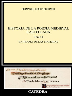 cover image of Historia de la poesía medieval castellana  I